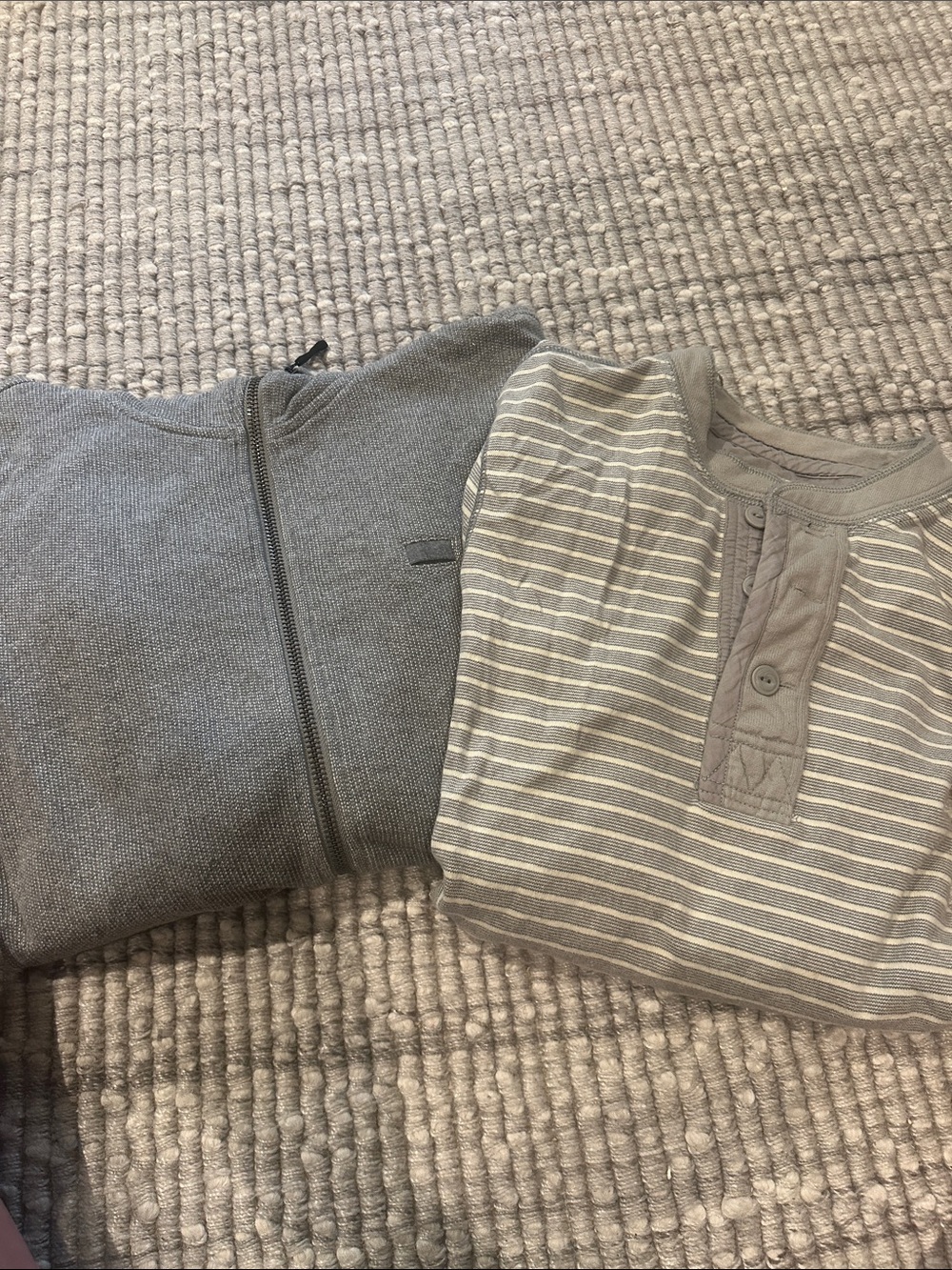 Oakley Men's Gray Zip Hoodie & Striped Henley Set